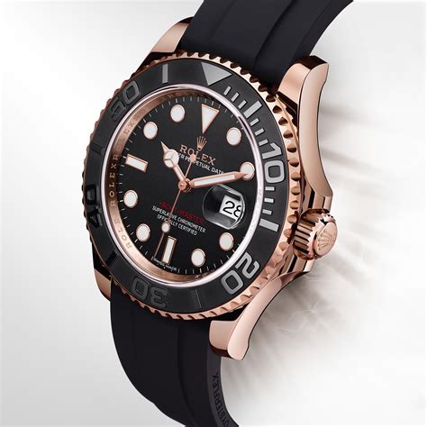 rolex rubber strap yachtmaster|Rolex yacht master case size.